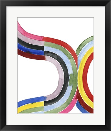 Framed Deconstructed Rainbow V Print