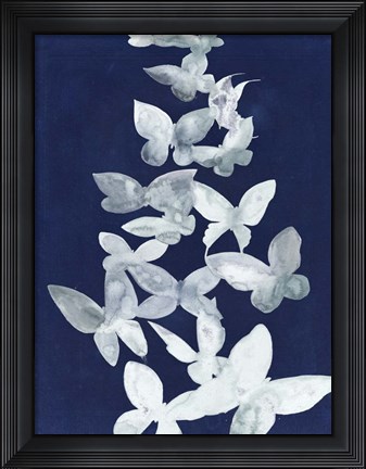 Framed Indigo Butterfly Falls I Print