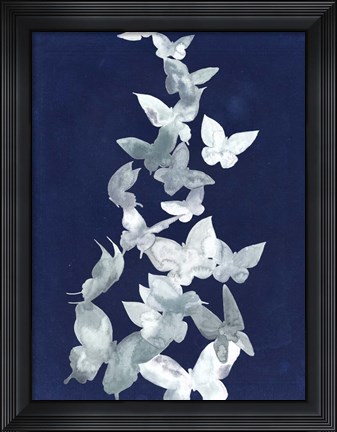 Framed Indigo Butterfly Falls II Print