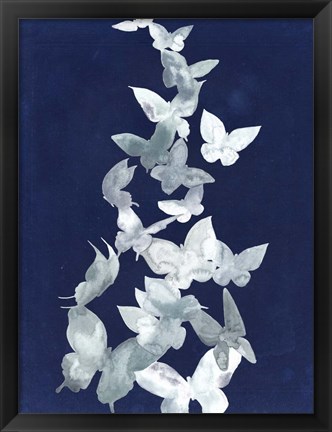 Framed Indigo Butterfly Falls II Print