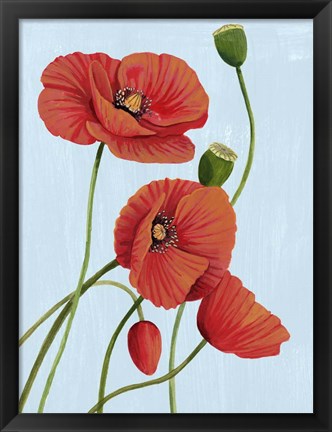 Framed Poppy Topple I Print