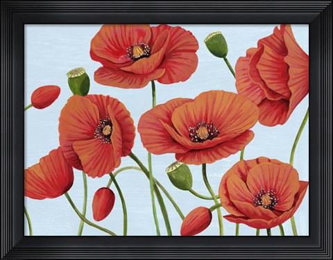 Framed Poppy Topple III Print