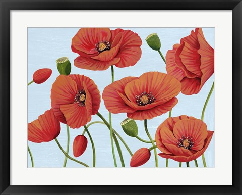 Framed Poppy Topple III Print