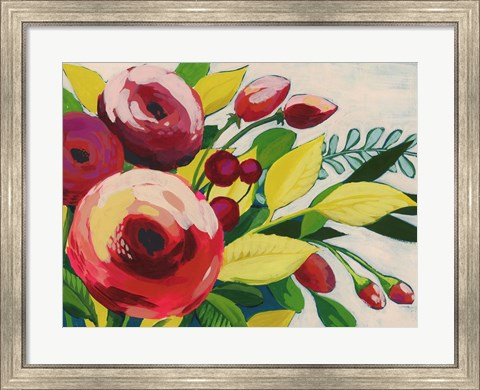 Framed Vivacious Bloom I Print