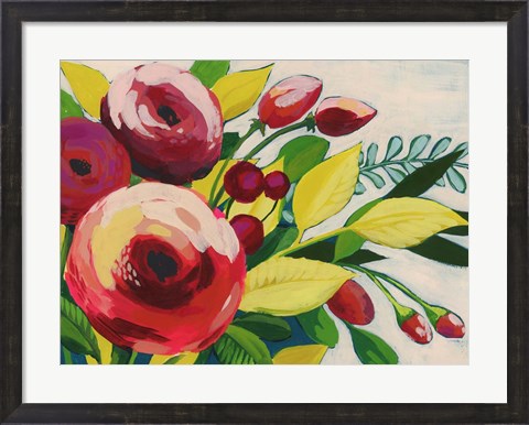 Framed Vivacious Bloom I Print