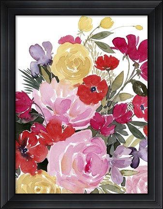 Framed Rainy Day Bouquet I Print