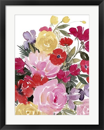 Framed Rainy Day Bouquet I Print