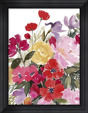 Framed Rainy Day Bouquet II Print