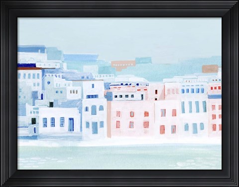 Framed Fishing Town I Print