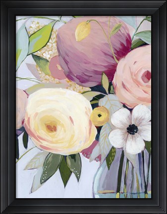 Framed Georgia Bouquet I Print