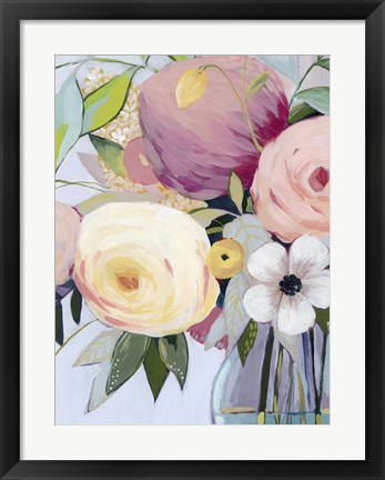 Framed Georgia Bouquet I Print
