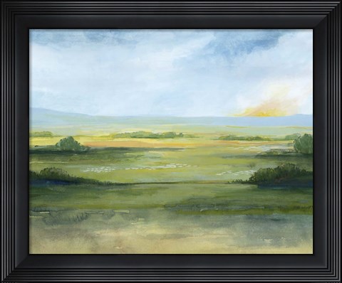 Framed Sunlit Vale I Print