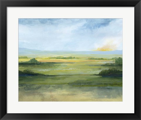 Framed Sunlit Vale I Print