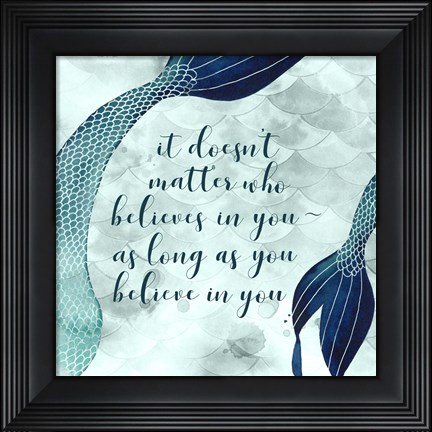 Framed Mermaid Inspirations II Print