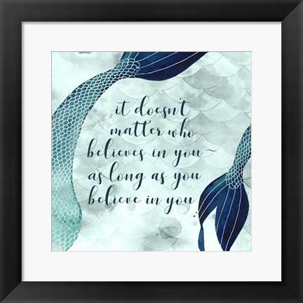 Framed Mermaid Inspirations II Print