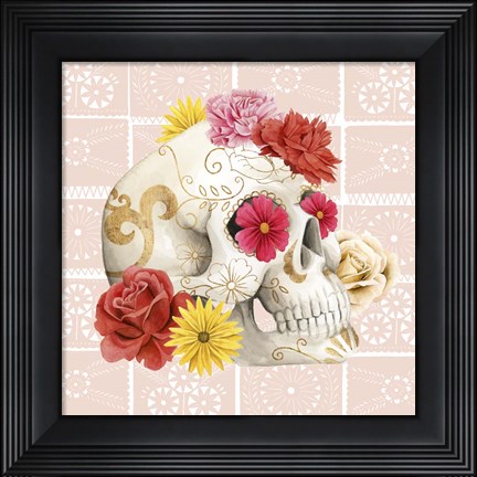Framed Fiesta de la Vida Muertos I Print
