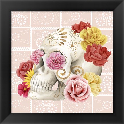 Framed Fiesta de la Vida Muertos III Print