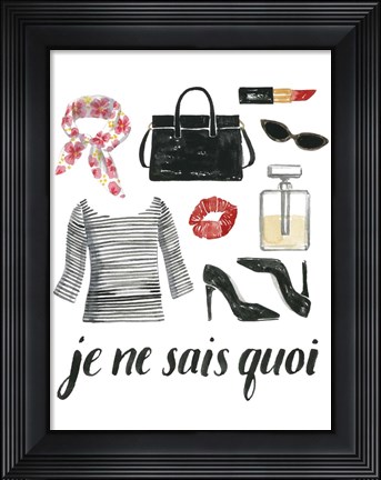Framed French Girl I Print