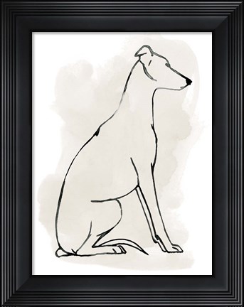 Framed Greyhound Sketch I Print