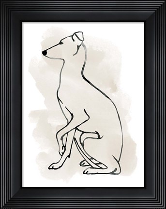 Framed Greyhound Sketch II Print