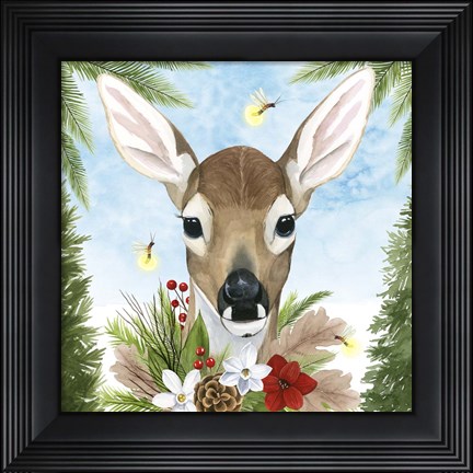 Framed Forest Christmas I Print