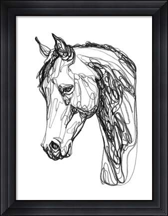 Framed Equine Contour II Print