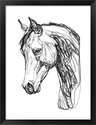 Framed Equine Contour II Print