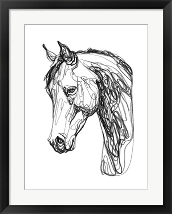 Framed Equine Contour II Print