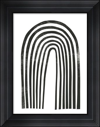 Framed Arcobaleno Nero I Print