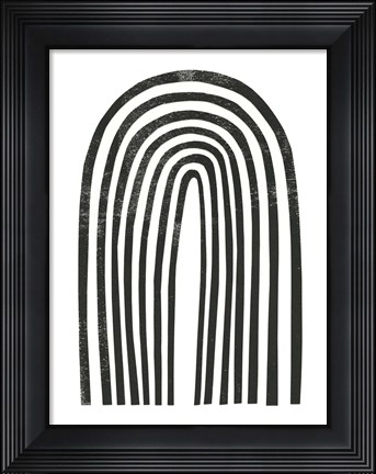 Framed Arcobaleno Nero II Print