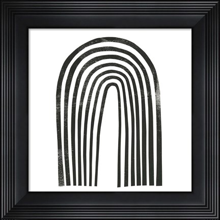 Framed Arcobaleno Nero III Print