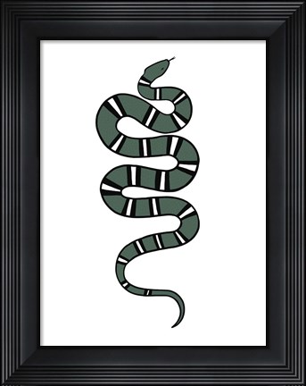 Framed Epidaurus Snake V Print