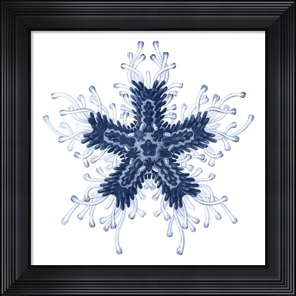Framed Navy Ocean Gems IV Print
