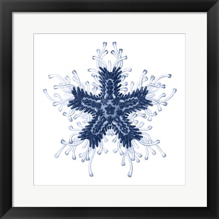 Framed Navy Ocean Gems IV Print