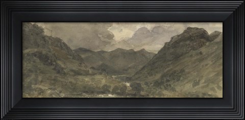 Framed Landscape of Hills and Mountains Print
