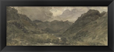 Framed Landscape of Hills and Mountains Print