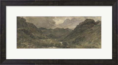 Framed Landscape of Hills and Mountains Print