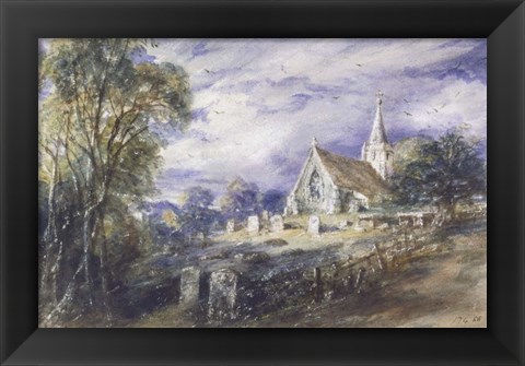 Framed Stoke Poges Church Print