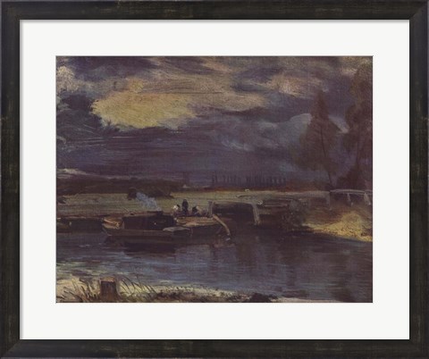 Framed Barges on the Stour Print