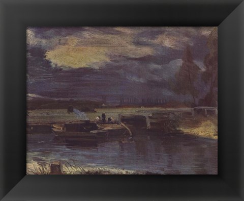 Framed Barges on the Stour Print