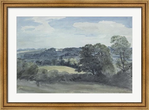 Framed Landscape with Buildings in the Distance Print