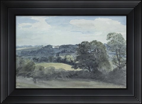 Framed Landscape with Buildings in the Distance Print