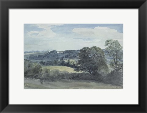 Framed Landscape with Buildings in the Distance Print