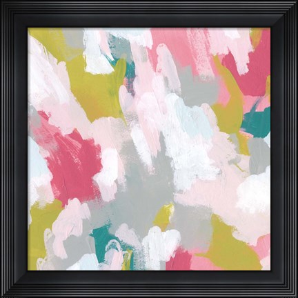 Framed Pink Scramble I Print