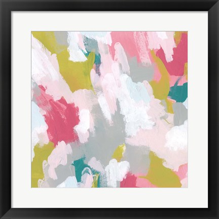 Framed Pink Scramble I Print