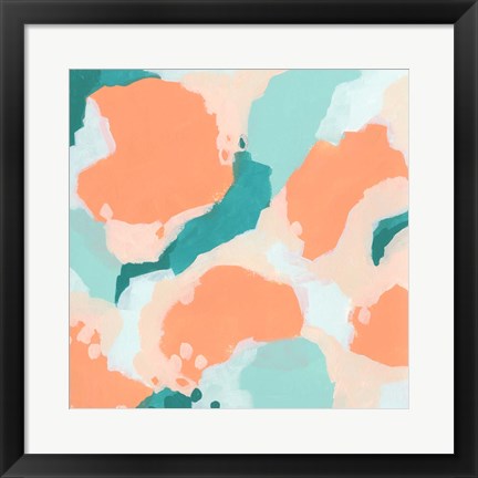 Framed Peach Fizz I Print