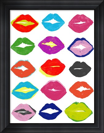 Framed Kiss Kiss I Print