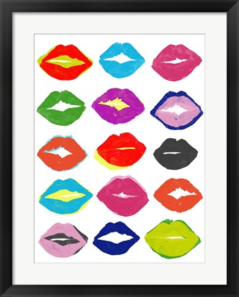 Framed Kiss Kiss I Print