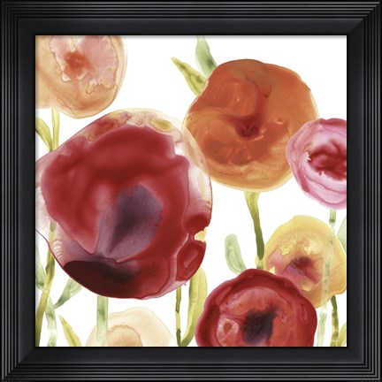 Framed Poppy Patch III Print