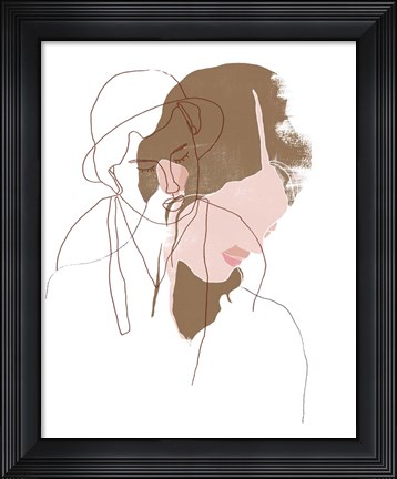 Framed Modern Contour Portrait I Print